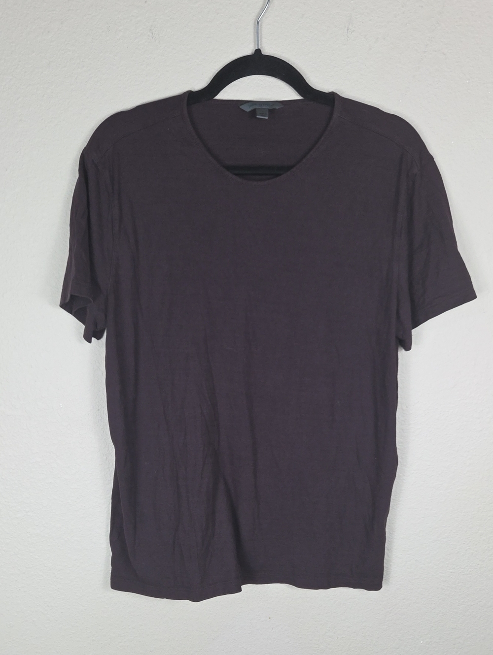 John Varvatos Men's Purple Short Sleeve Crew Neck T Shirt Size L Designer